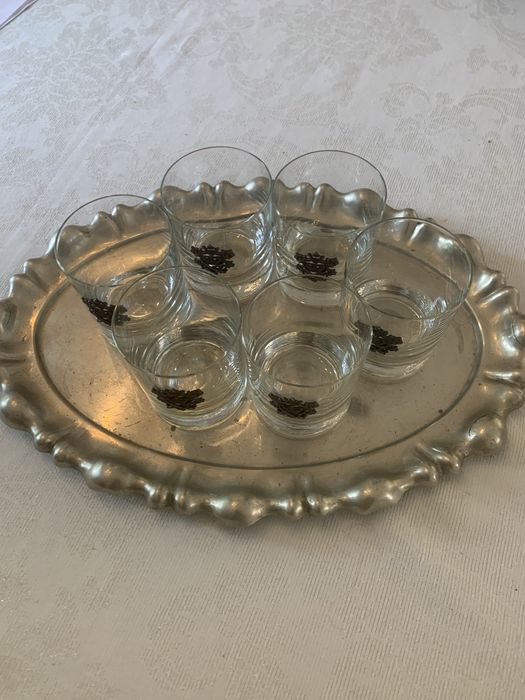 Szklanki z herbem do whisky, wys. 10cm. Bohemia