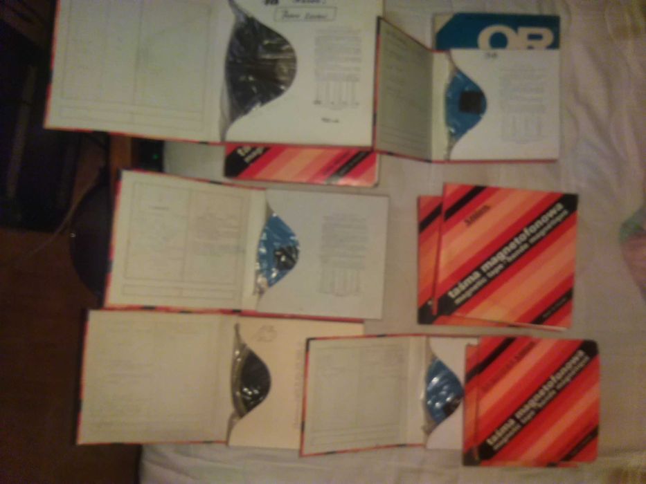 Taśma magnetofon szpulowy szpulowa PRL Lata 70' Vintage Retro 11szt.