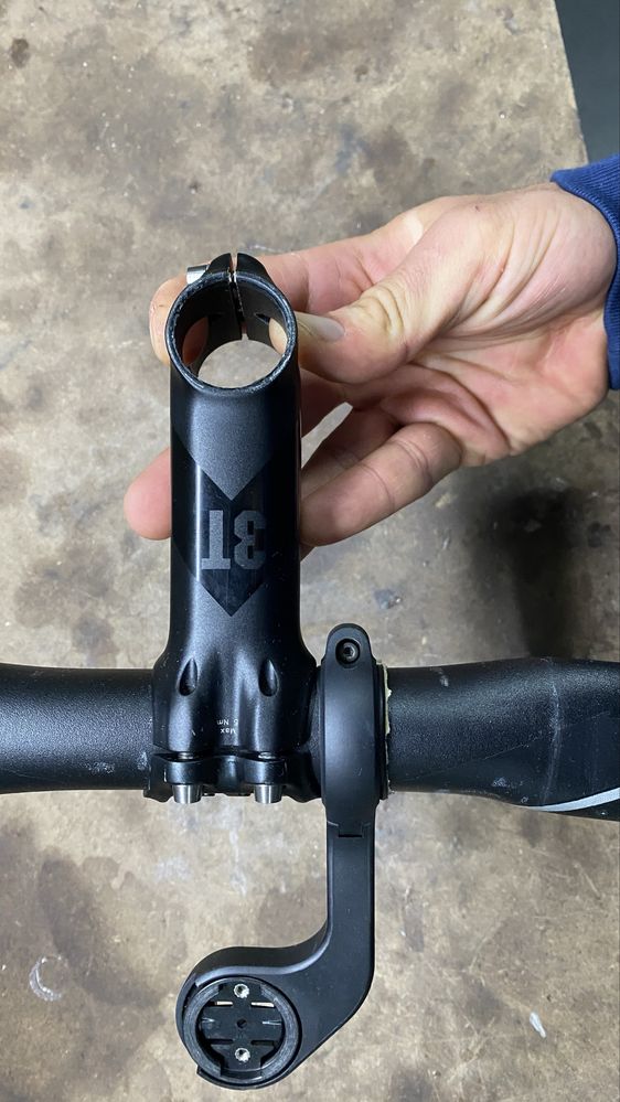 Guiador de estrada vision + avanço 3T e suporte garmin