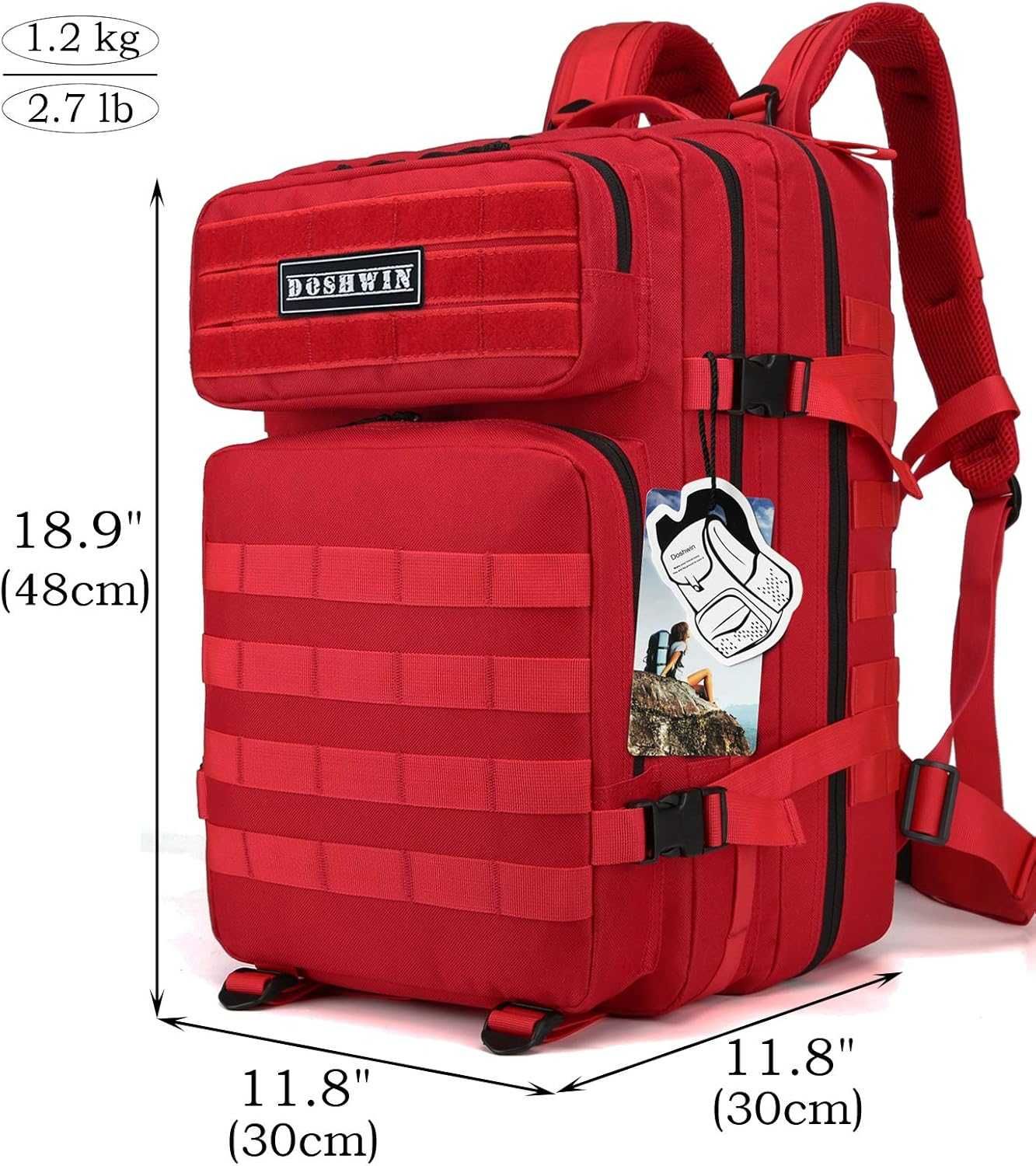 DOSHWIN Taktyczny plecak wojskowy Molle Camp szturmowy 40 L