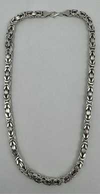 Masywny srebny łańcuch królewski 925 110g 65 cm