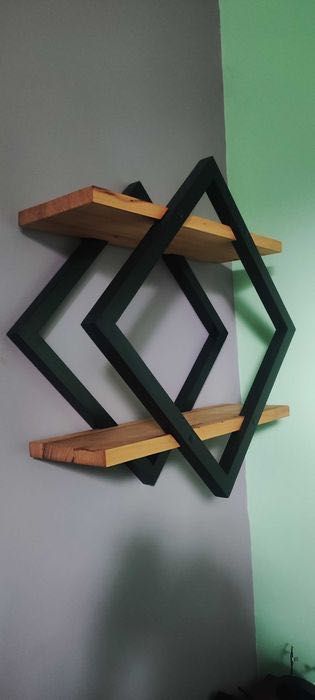 Поличка з дерева  у стилі лофт