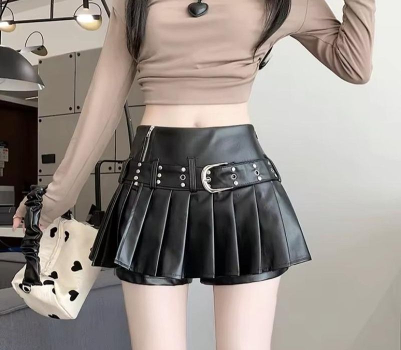 юбка у2к кожаная