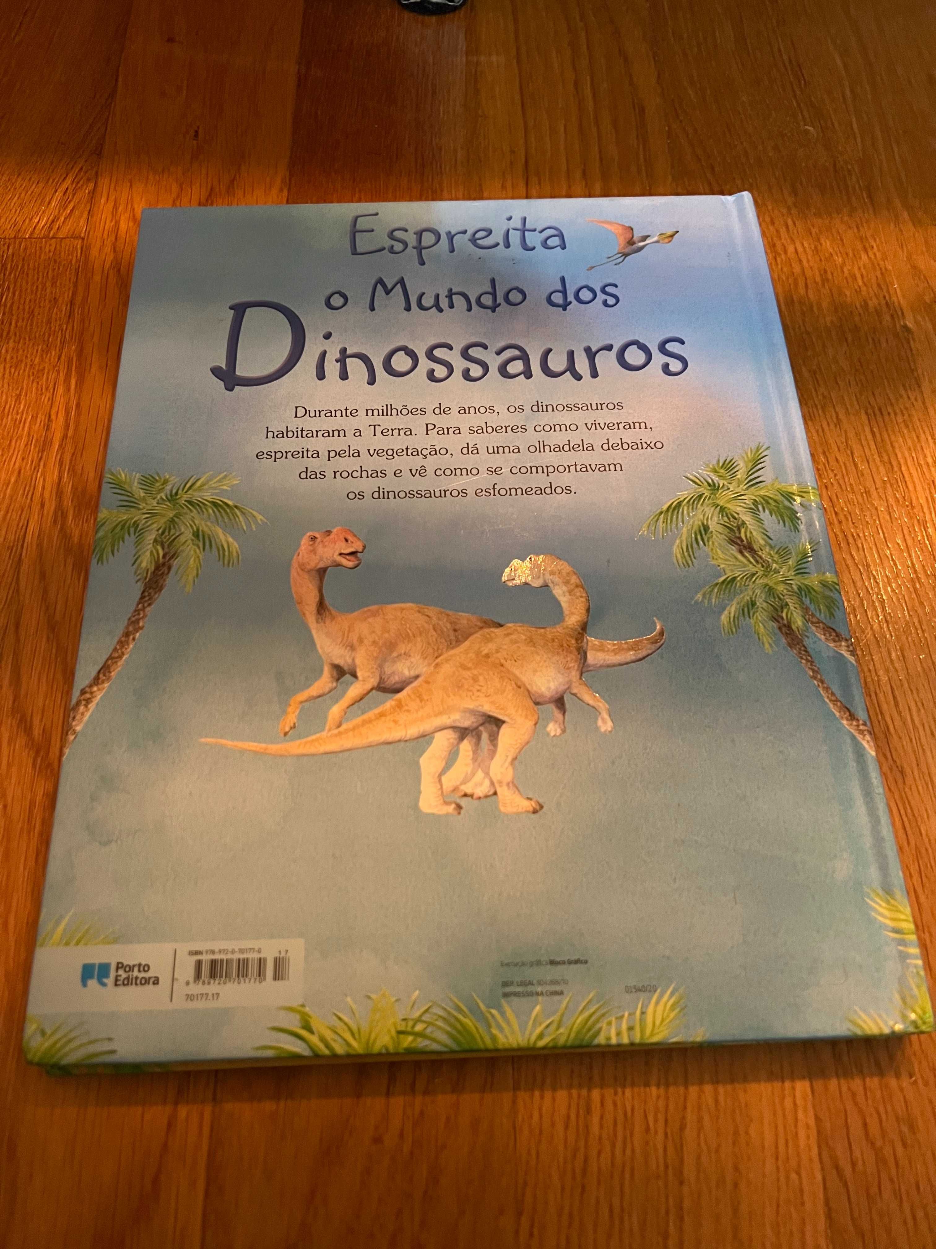 Livro "Espreita o Mundo dos Dinossauros"