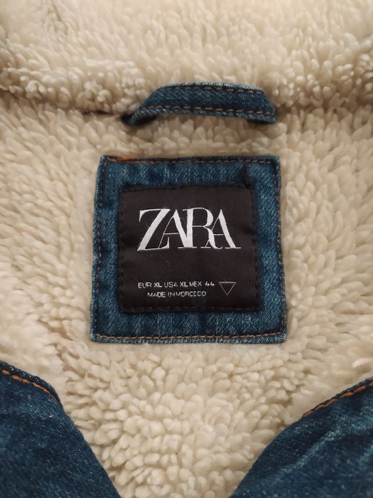 Katana jeansowa z futerkiem ZARA