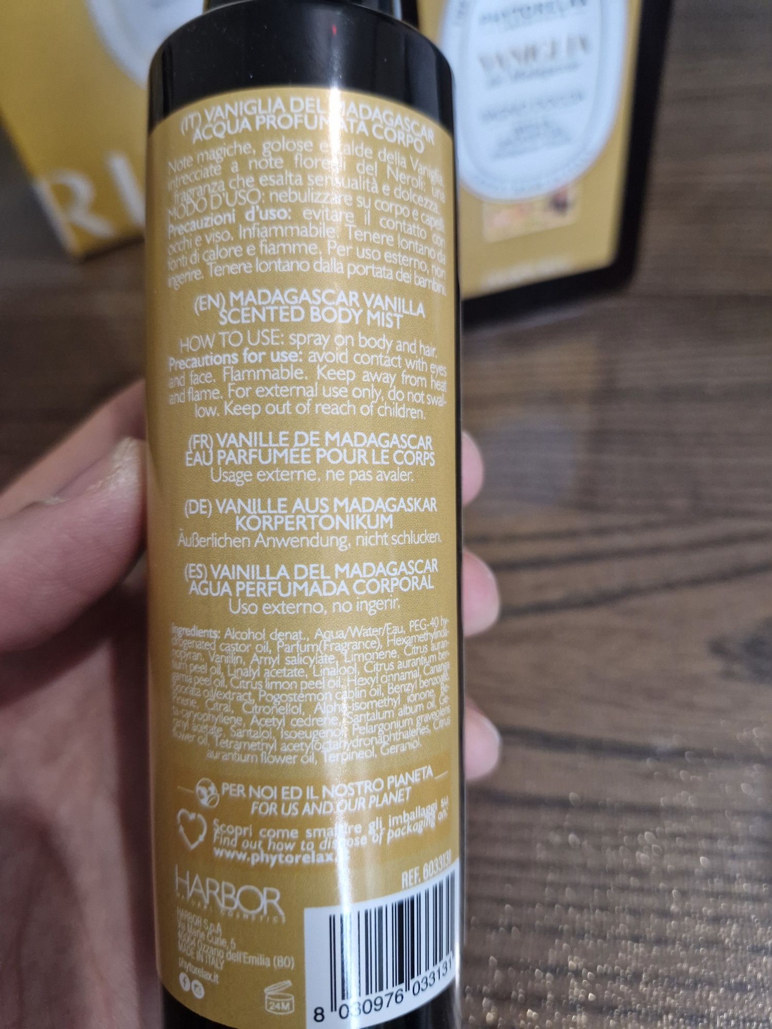 Набір Phytorelax Laboratories Vaniglia Гель 250 мл + спрей тіла 150 мл