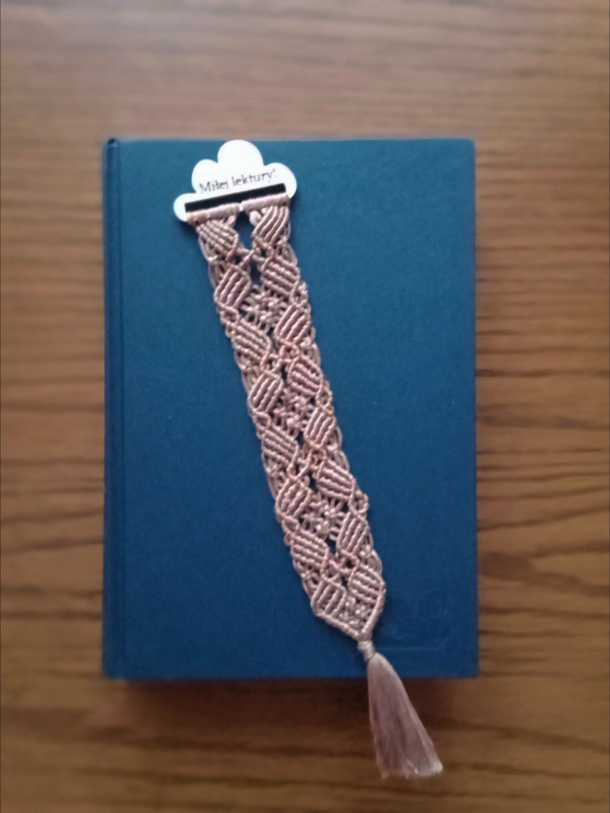 Zakładka do książek, brązowa, handmade