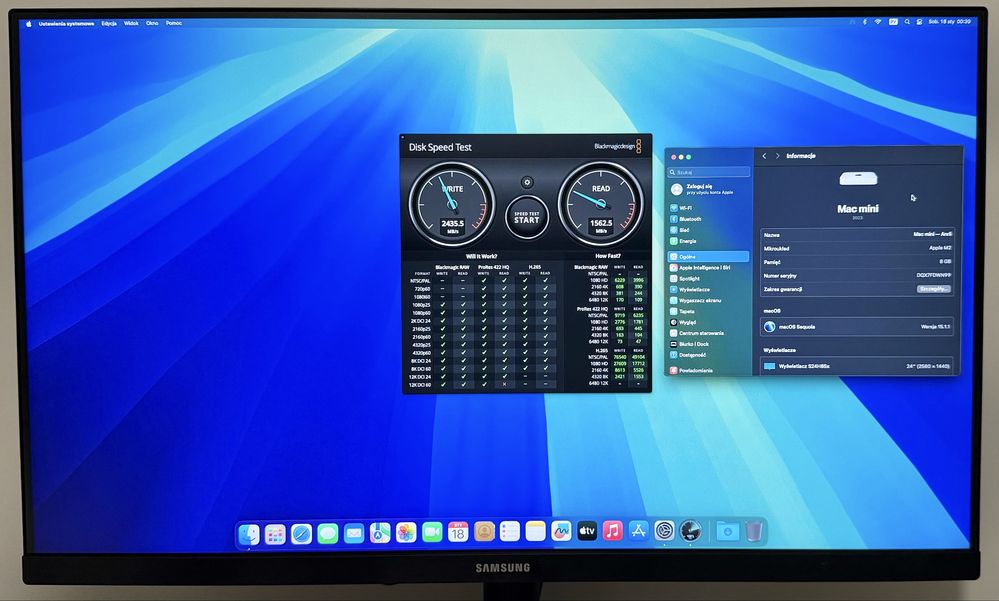  Apple Mac mini M2 8/256 + 2K monitor + trackpad + klawiatura + mouse