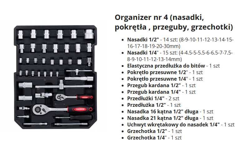 Zestaw Markowych Narzędzi Kluczy 1000el Walizka Narzędziowa + Gratis