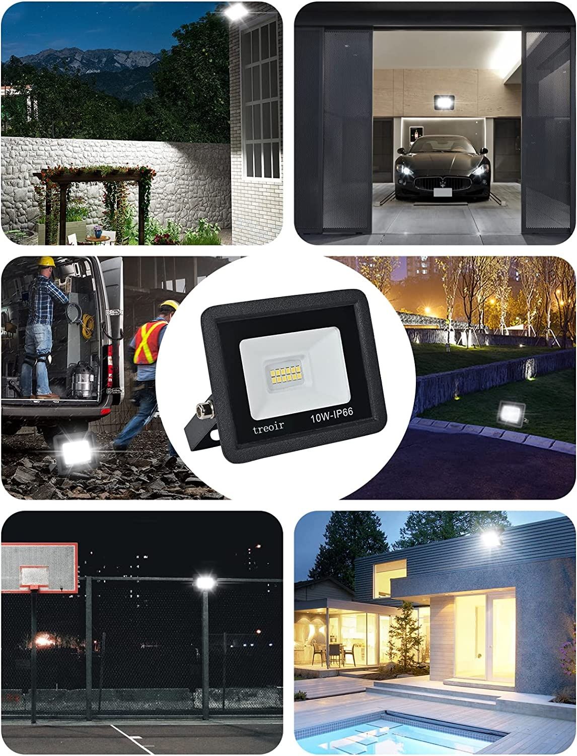 Projetor foco led exterior interior ip66