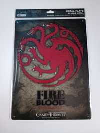 Plakat metalowy House of Dragon gra o tron