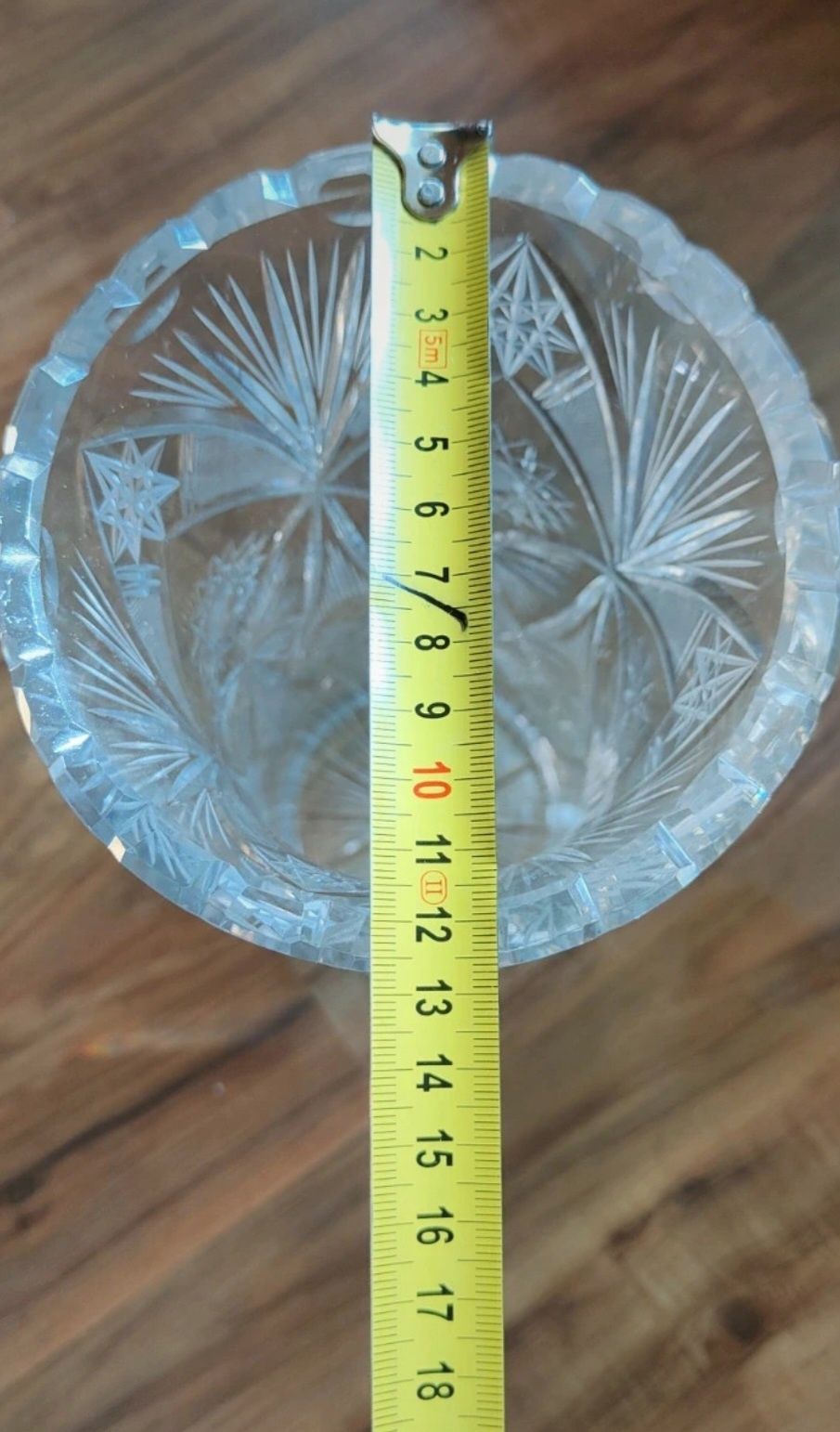 Wazon kryształowy PRL 37 cm