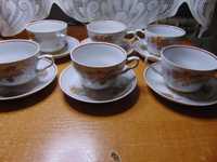Фарфоровые чашки с блюдцем для чая 6шт.