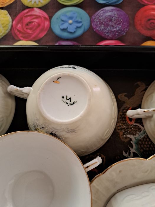 2 conjuntos de chá e café da vista alegre com imagens chinesas