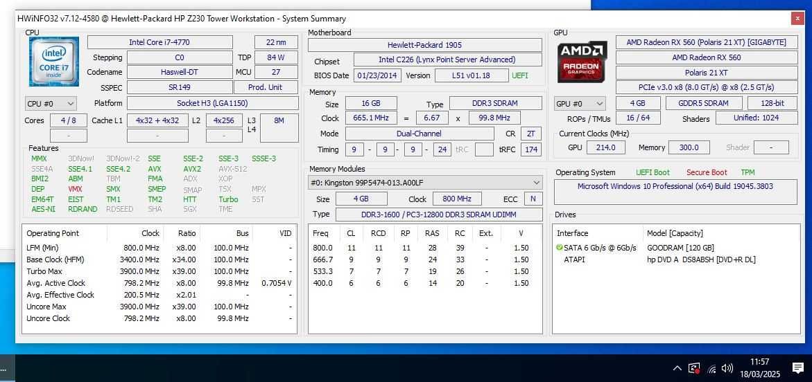 Torre Desktop HP i7