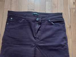 Bershka bordowe spodnie jeansy