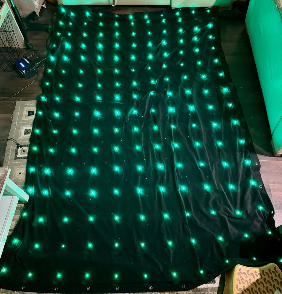 2x kurtyna led Showtec Visiondrape 3x2 i 2x1,2 m RGB