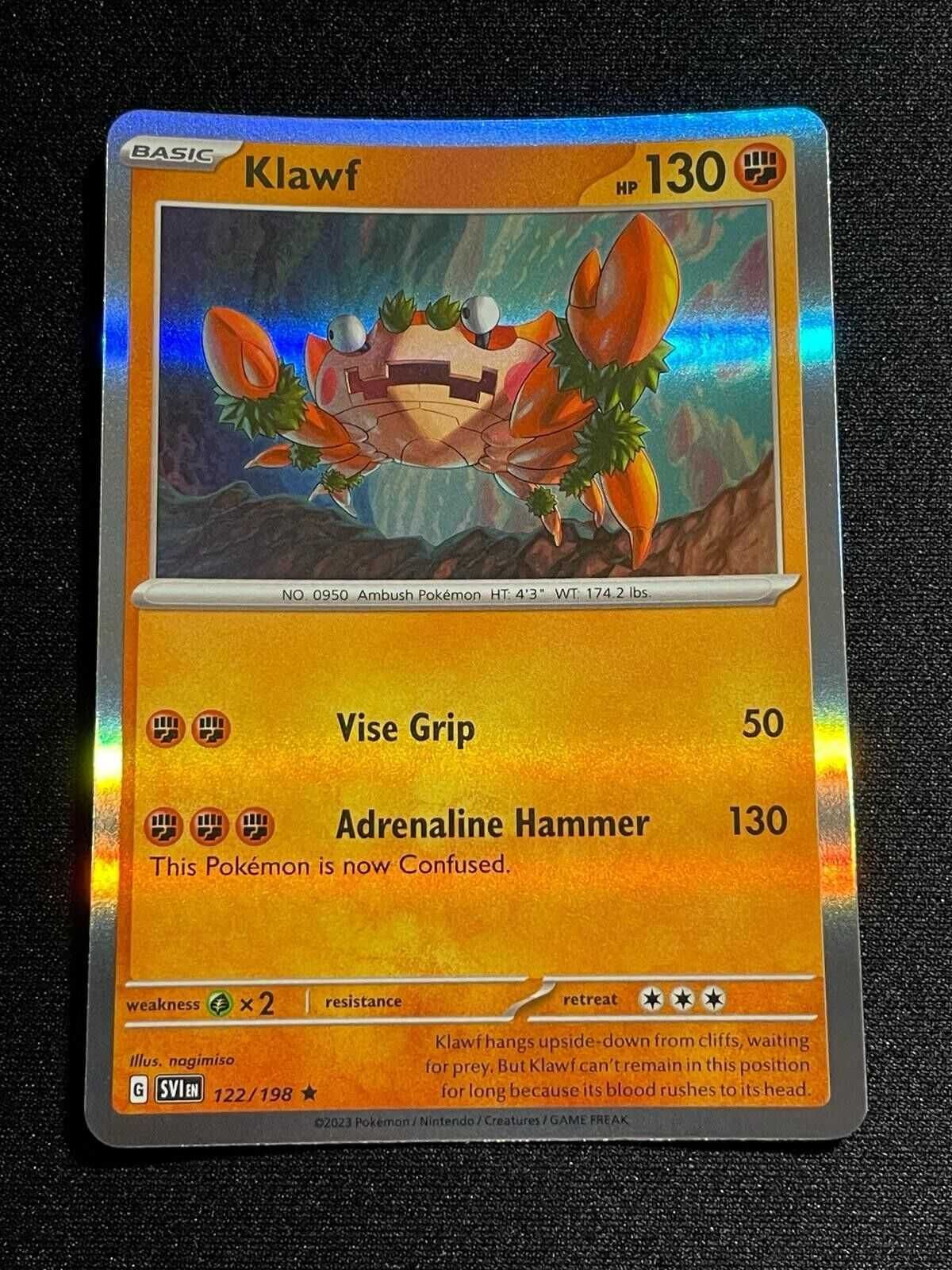 Carta Pokémon Klawf 122/198 Scarlet & Violet
