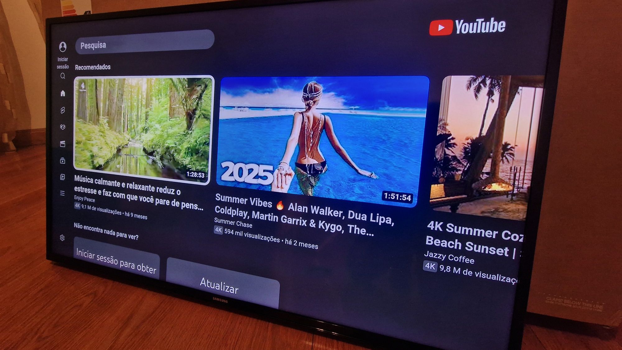 Tv samsung smart tv 4k de 40 polegadas com comando