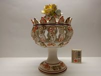 Żardiniera, bomboniera Włoska porcelana Bassano Ażurowa Tanio
