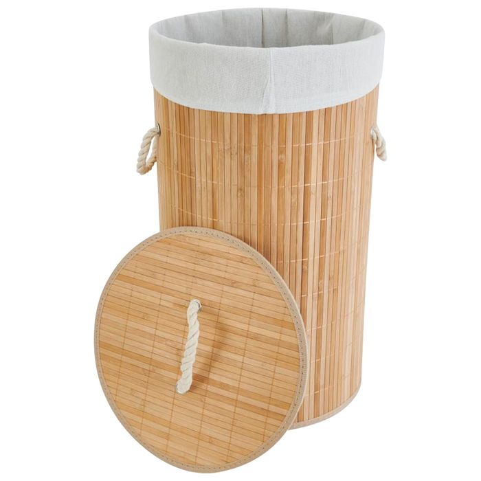 Kosz na pranie bambusowy 60l kosz na bieliznę