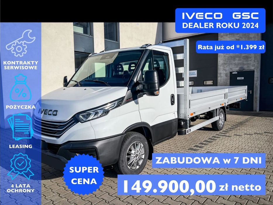 Iveco 35S16H3.0 DIesel 160 KM MT6 Skrzynia otwarta GSC! HIT!  Iveco Daily 3.0 Manual Super Cena, Duża Skrzynia! Praktyczna Zabudowa!