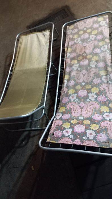 Раскладушки ссср, алюминиевые 2шт.