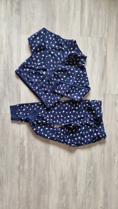 Dresy polarowe dla dziewczynki 110 spodnie bluza polar