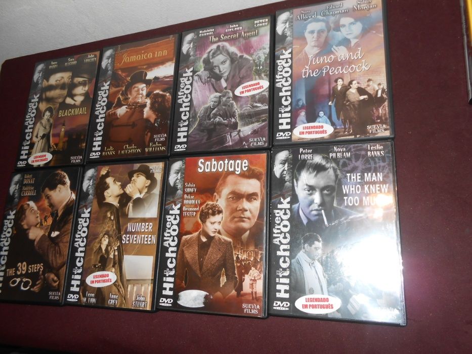 Alfred Hitchcock/Conjunto de 8 filmes em DVD-3 euros cada DVD