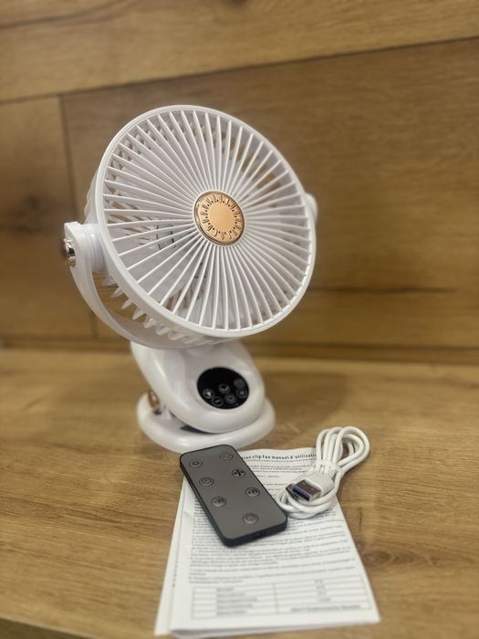 Портативний вентилятор з пультом і підсвіткою