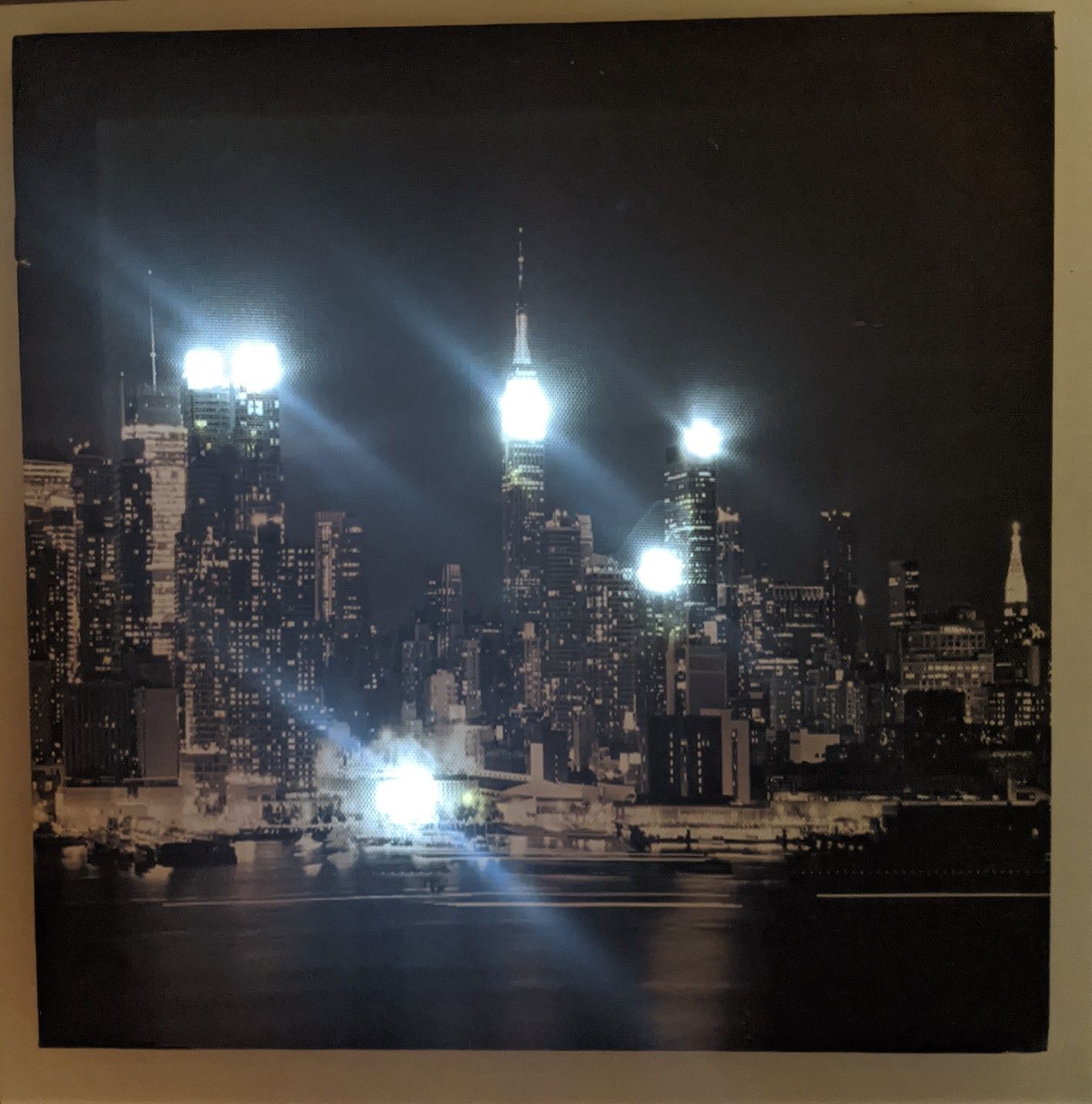 Obraz Nowy Jork NYC, świecący w ciemności, na baterie