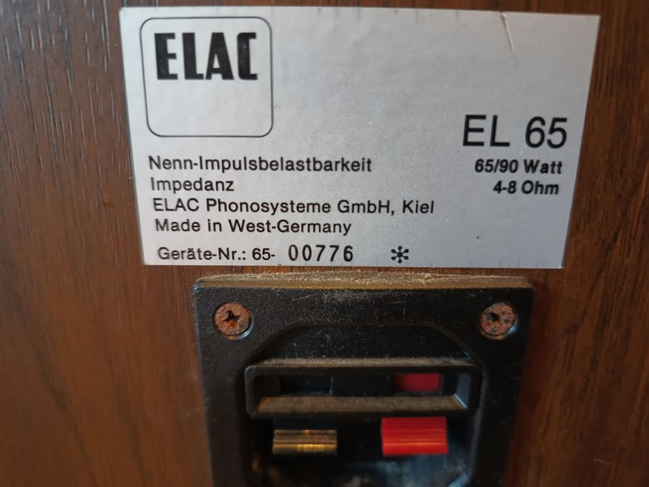 Elac niemieckie kolumny podstawkowe model EL65
