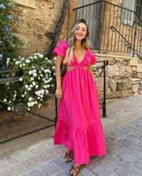Шикарна рожева сукня сарафан з попліну Zara