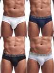 Seeinner 4-pack męskich bawełnianych majtek 95% bawełna 5% elastan M