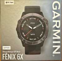 NOWY Garmin Fenix 6 X Sapphire Carbon Gray SZAFIROWE SZKŁO