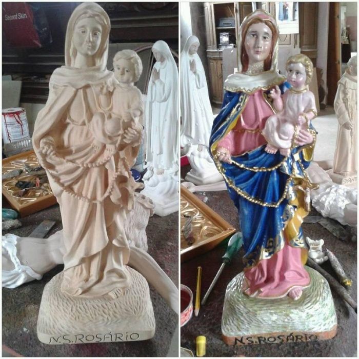 Escultura Arte Sacra Talha Madeira Nossa Senhora do Rosário