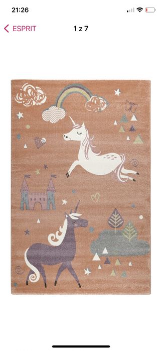 Dywan "Sunny Unicorn" w kolorze pomarańczowym 120x170