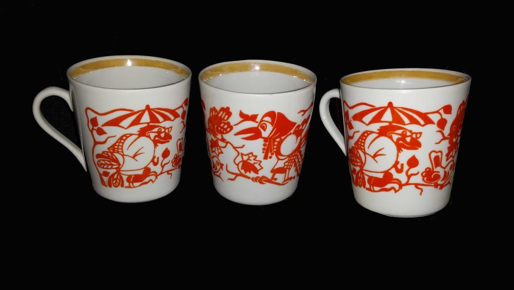 Посуда Лот Детские чашки Сорока-ворона СССР