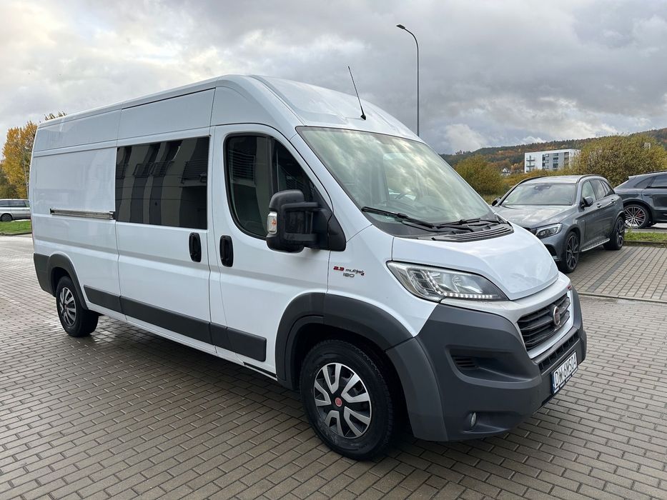 Fiat Ducato  2.3 180km Brygadówka Fv23% L3H2 Hak Auto Krajowe Bezwypadkowe Kamera