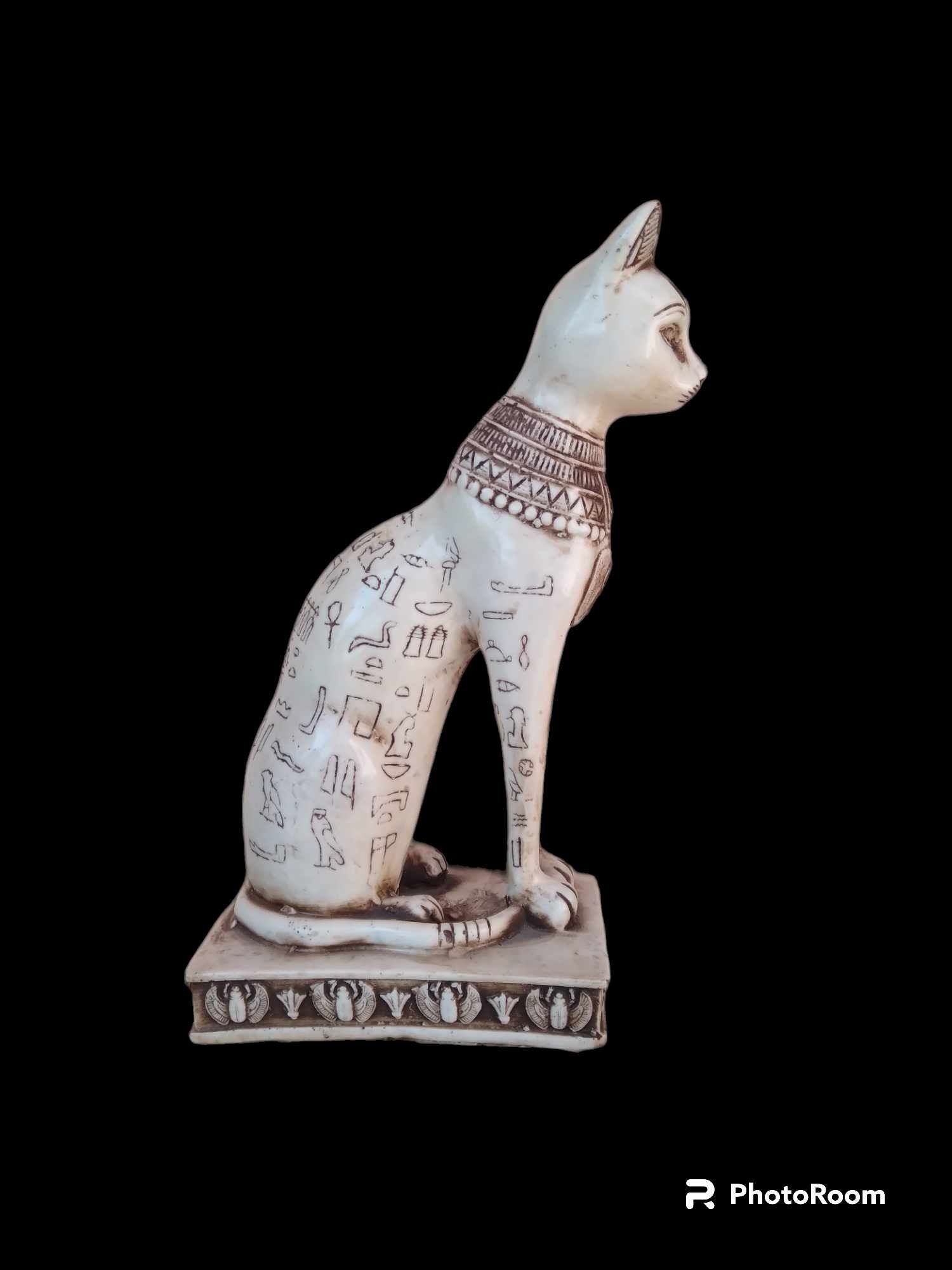 Kot Bastet Egipska figurka kamienna ciezka 23 cm wysoka