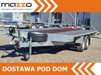 Niewiadów Laweta 450x210cm DMC 2700kg AMORTYZATORY KOŁO ZAPASOWE WCIĄGARKA  wypełnienie z wodoodpornej sklejki  MARS DMC 2700kg! z najazdami 2,5m, wciągarką, wypełnieniem ze sklejki