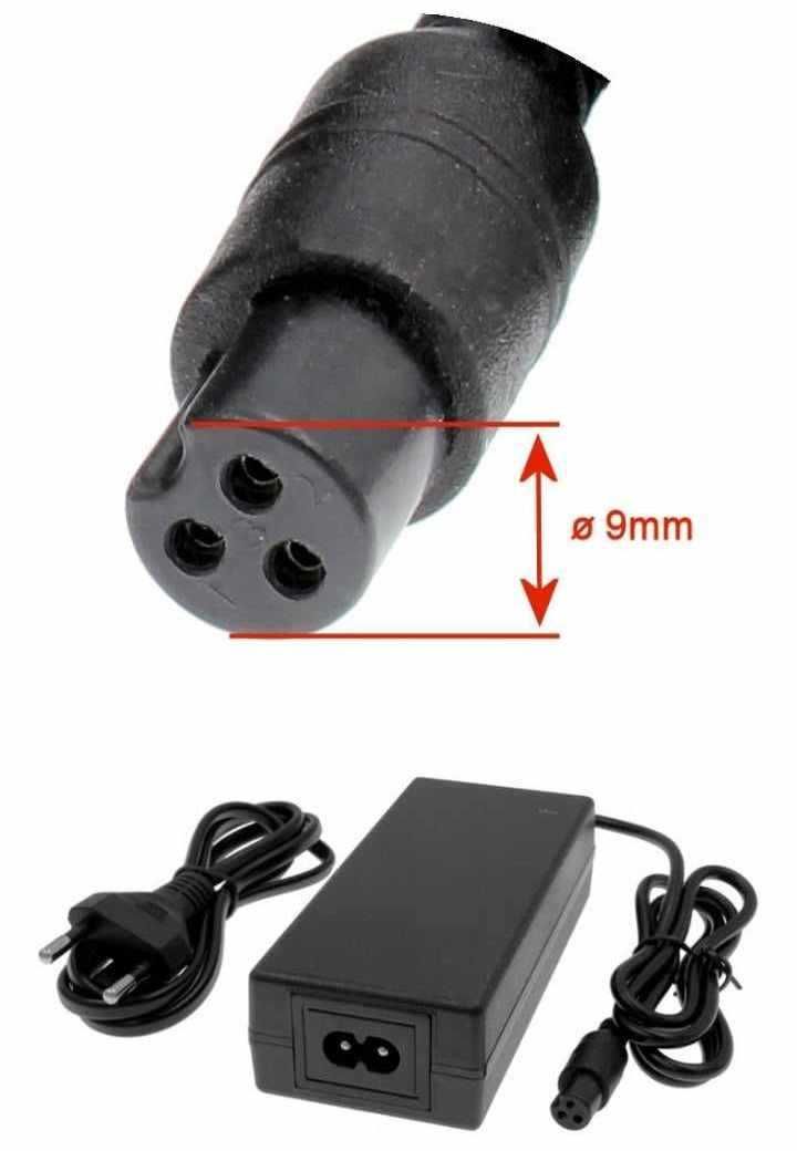 Zasilacz 42V 3A 3Pin 9mm  Mocna ładowarka baterii 36V Skuter Hulajnoga