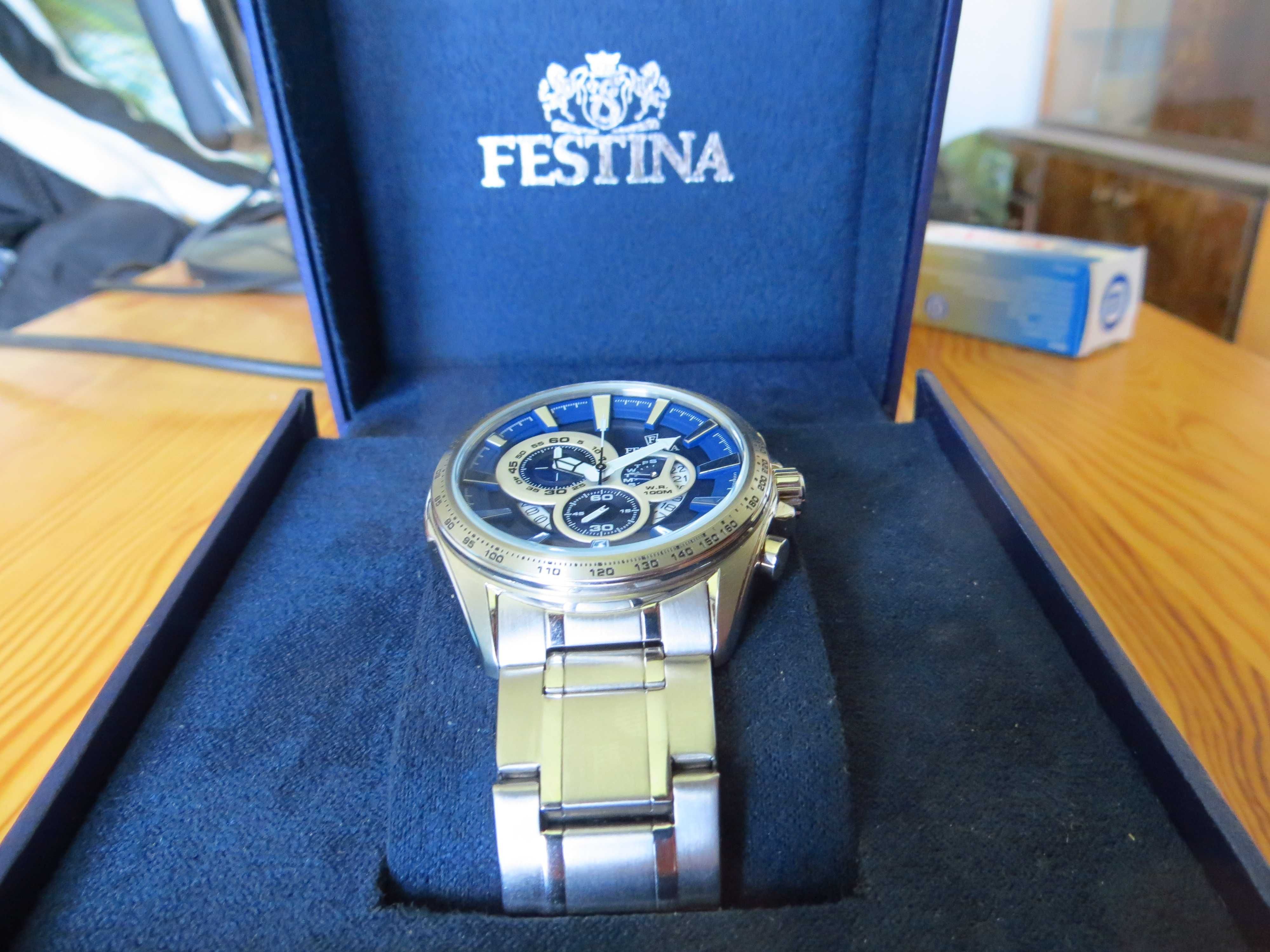 Zegarek Festina szwajcarski stal 316 nowy edifice