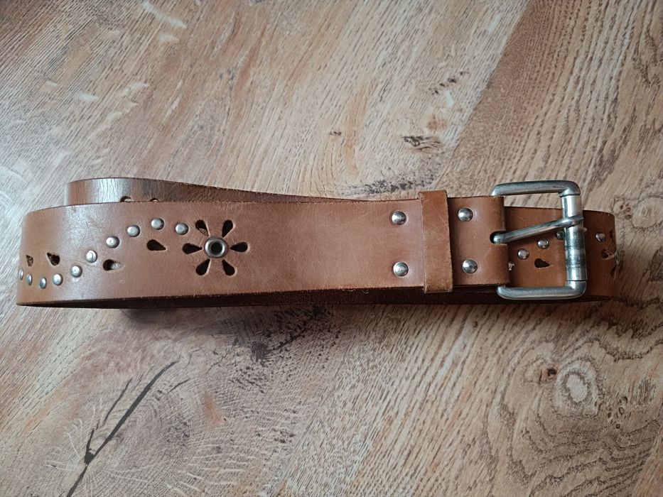 Pasek skórzany PRL Zakopane