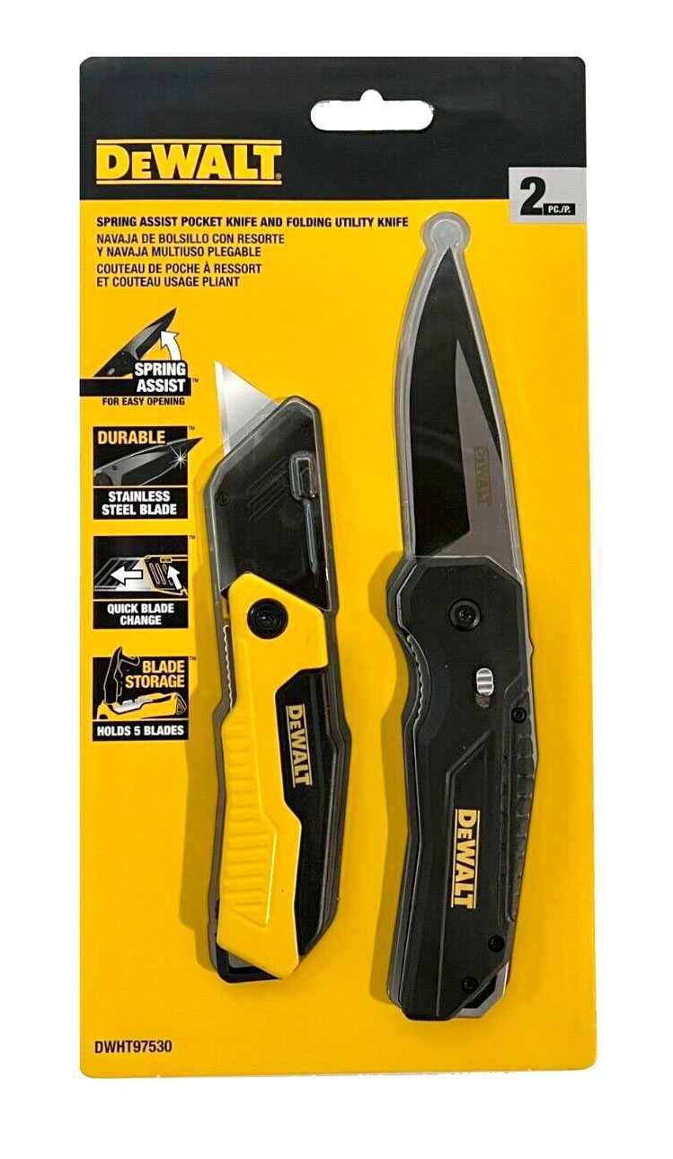 Преміум набір з 2 складаних ножів DeWALT DWHT97530