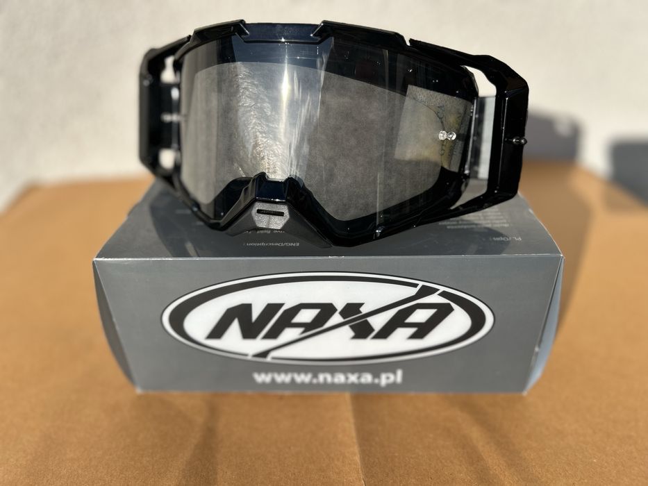 Gogle motocyklowe cross quad hulajnoga NAXA do kasku fullface!