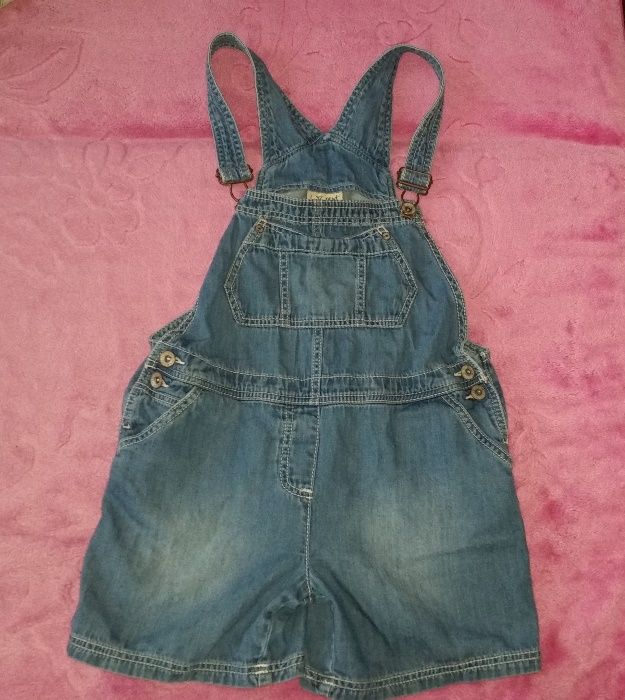 OGRODNICZKI szelki JEANS dla dziewczynki NEXT - 140 cm