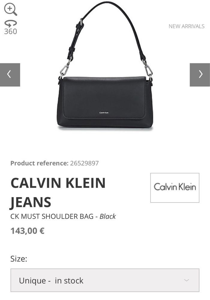 Сумка Calvin Klein Jeans CK Must shoulder bag black