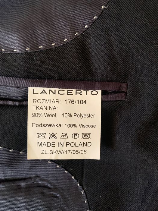 Garnitur Lancerto z Wełną Business granatowy 176/104 170/92