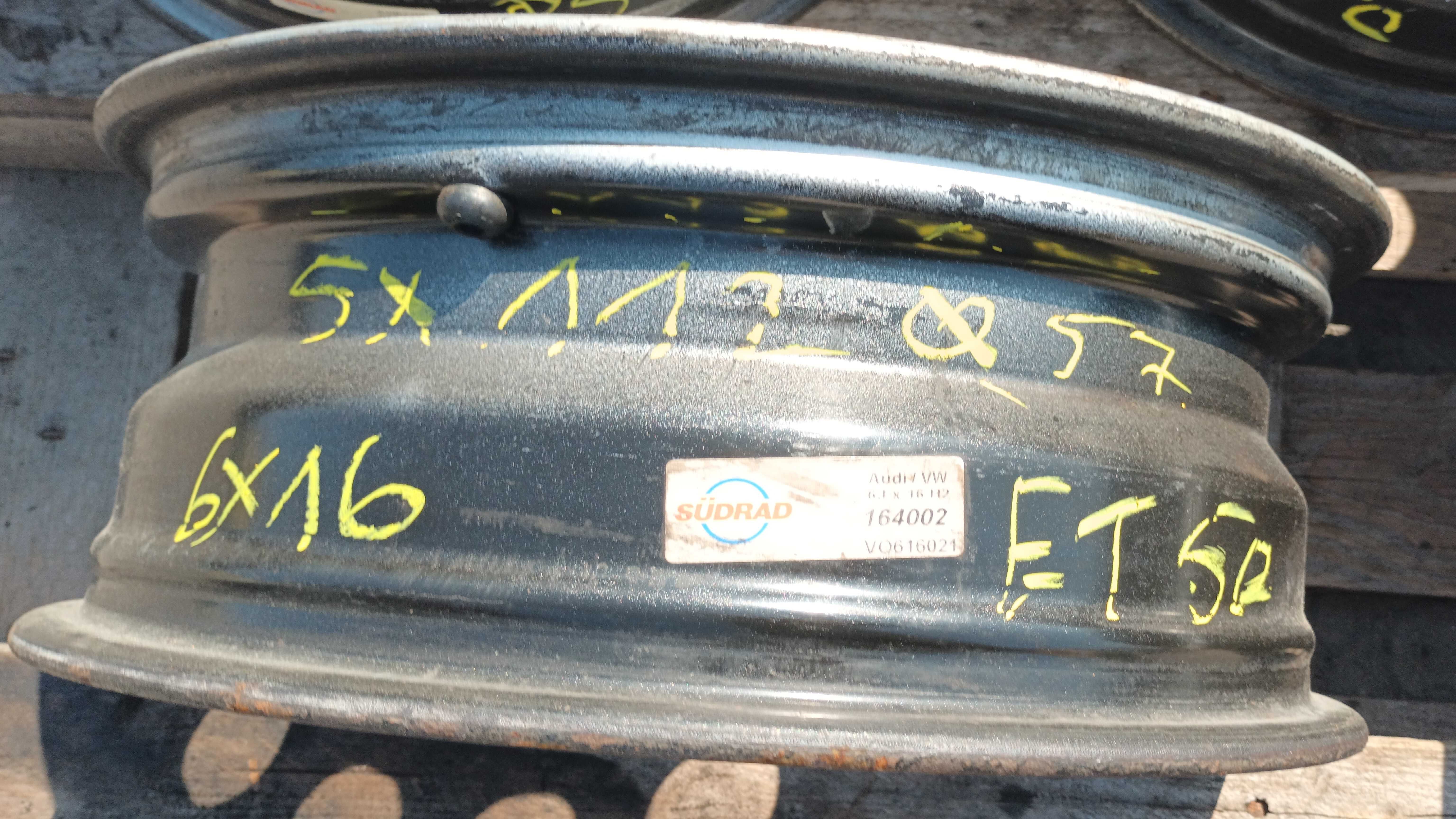 Felgi stalowe 4 szt.  6Jx16 ET50 5x112 VW SKODA SEAT AUDI